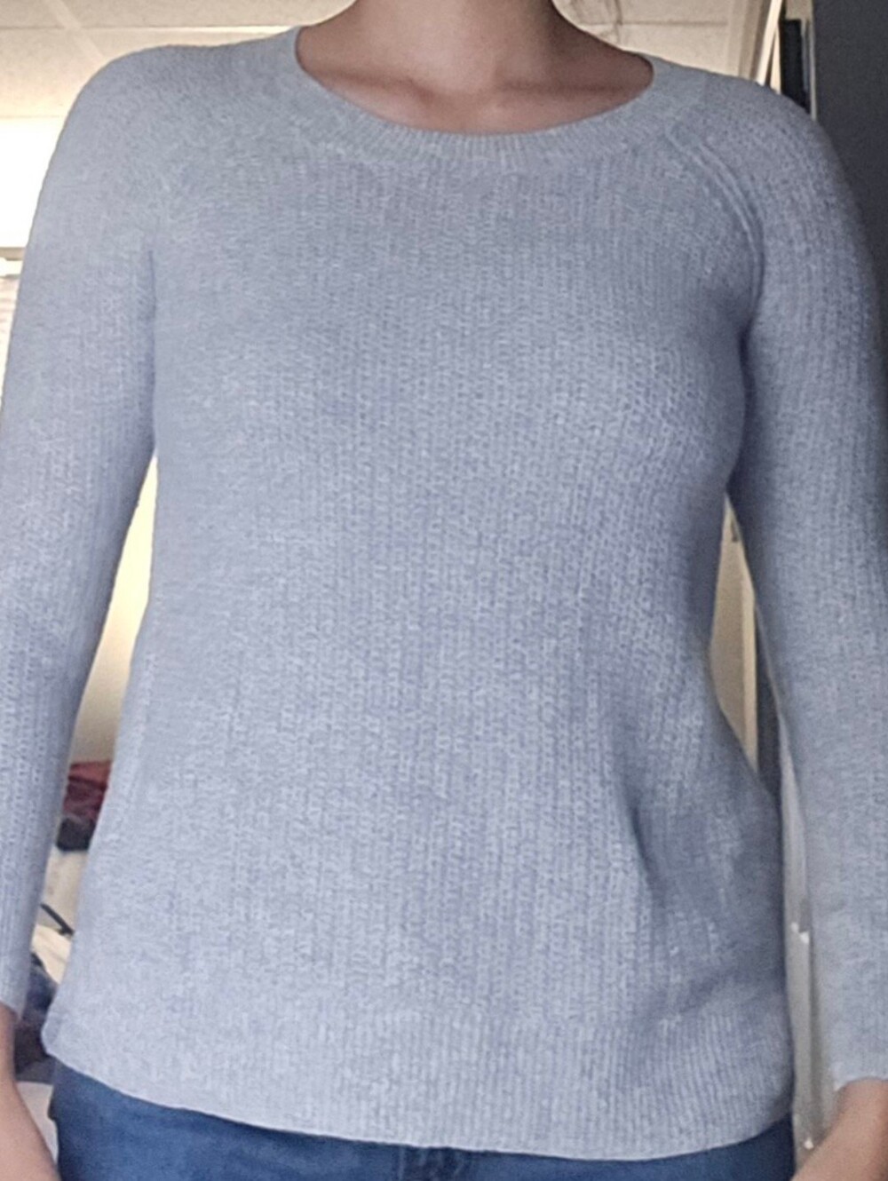 Old Navy Light Gray Knit Pullover